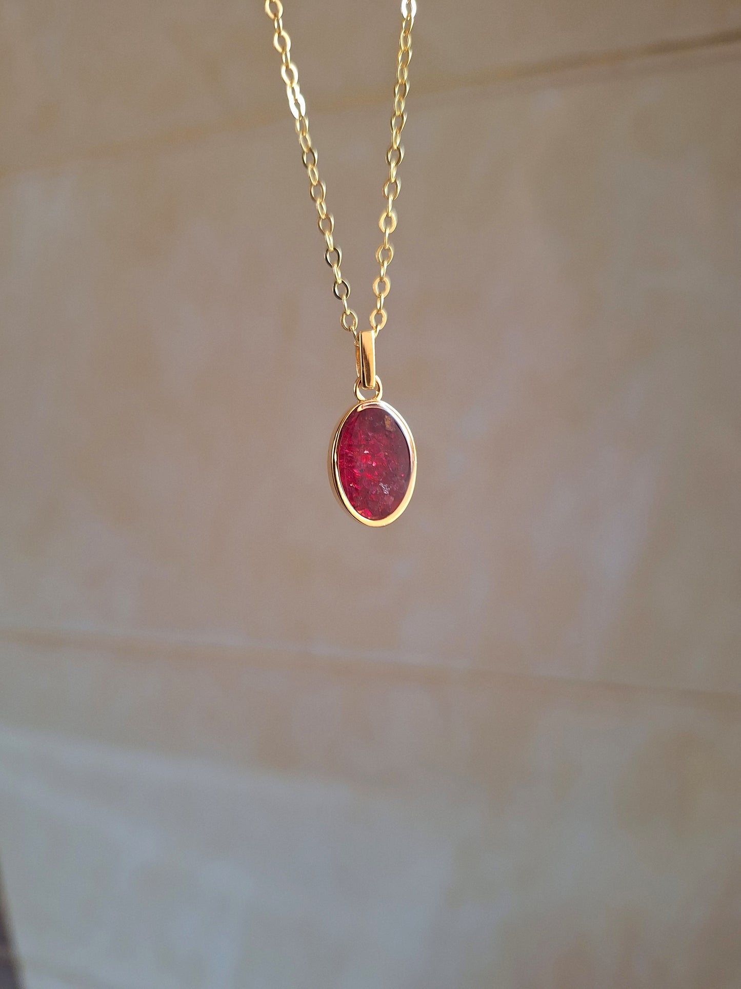 Gold Binti Ruby Necklace