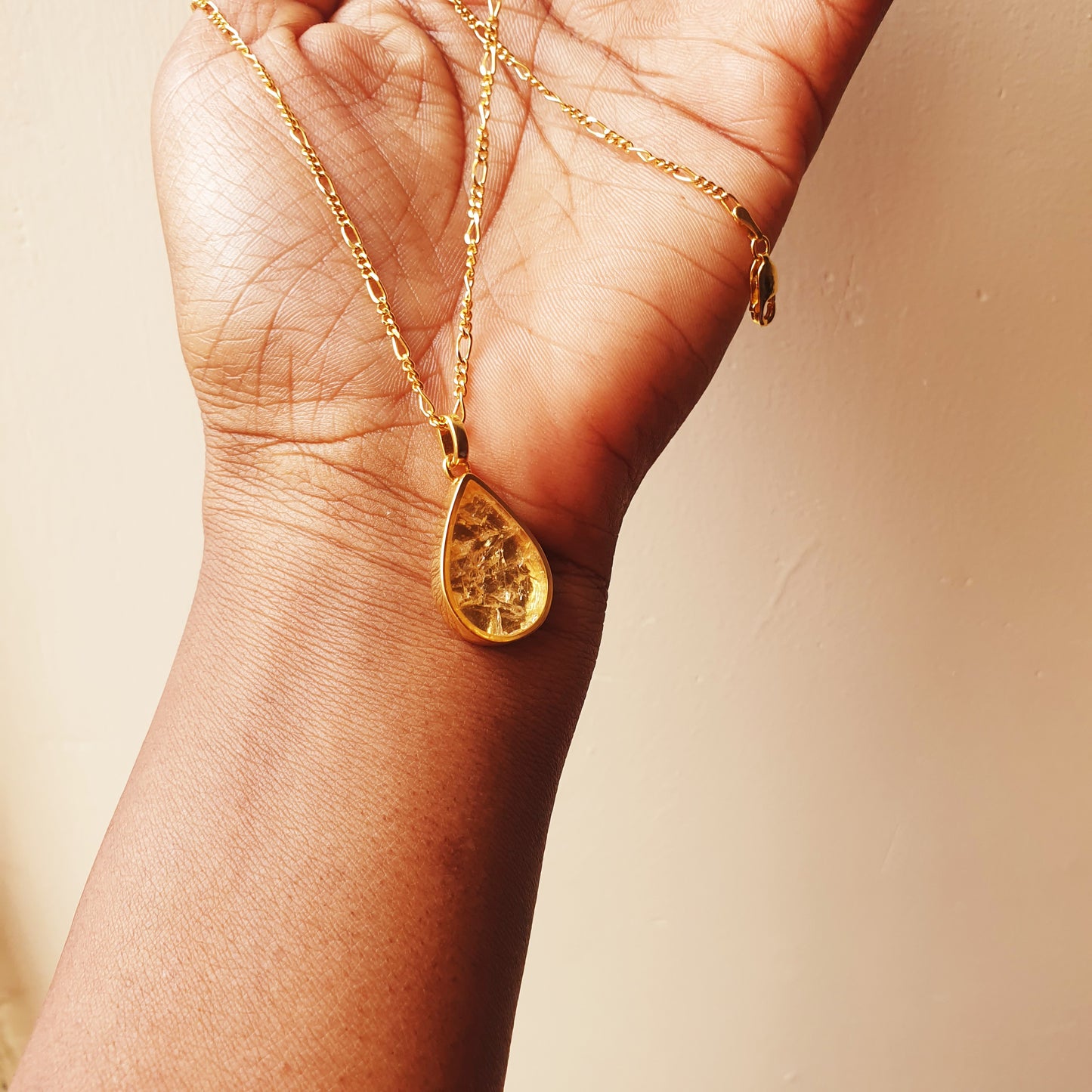 Gold Quartz Chozi Necklace
