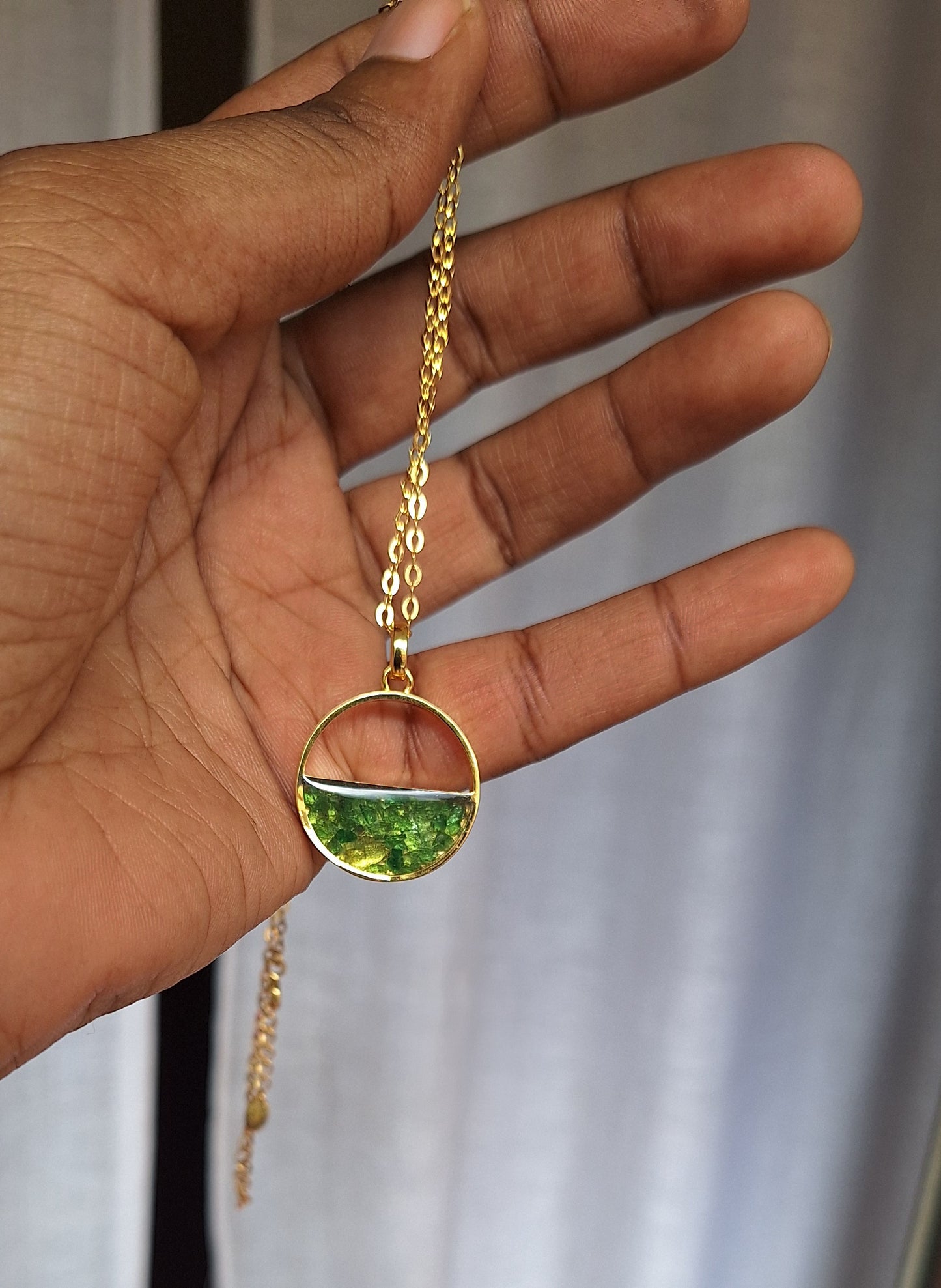 Gold Tsavorite Mwezi Necklace