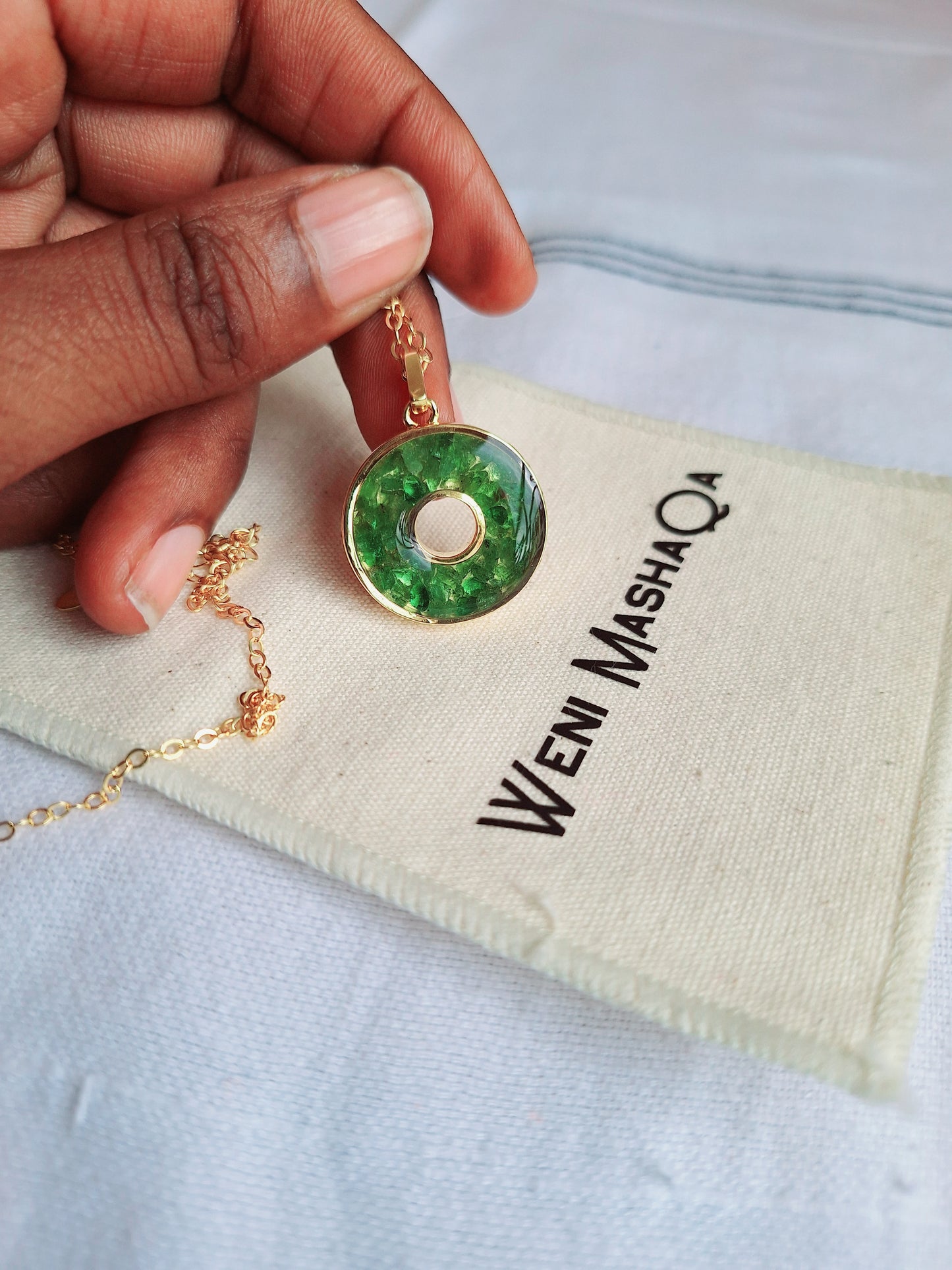 Gold Tsavorite Malkia Necklace