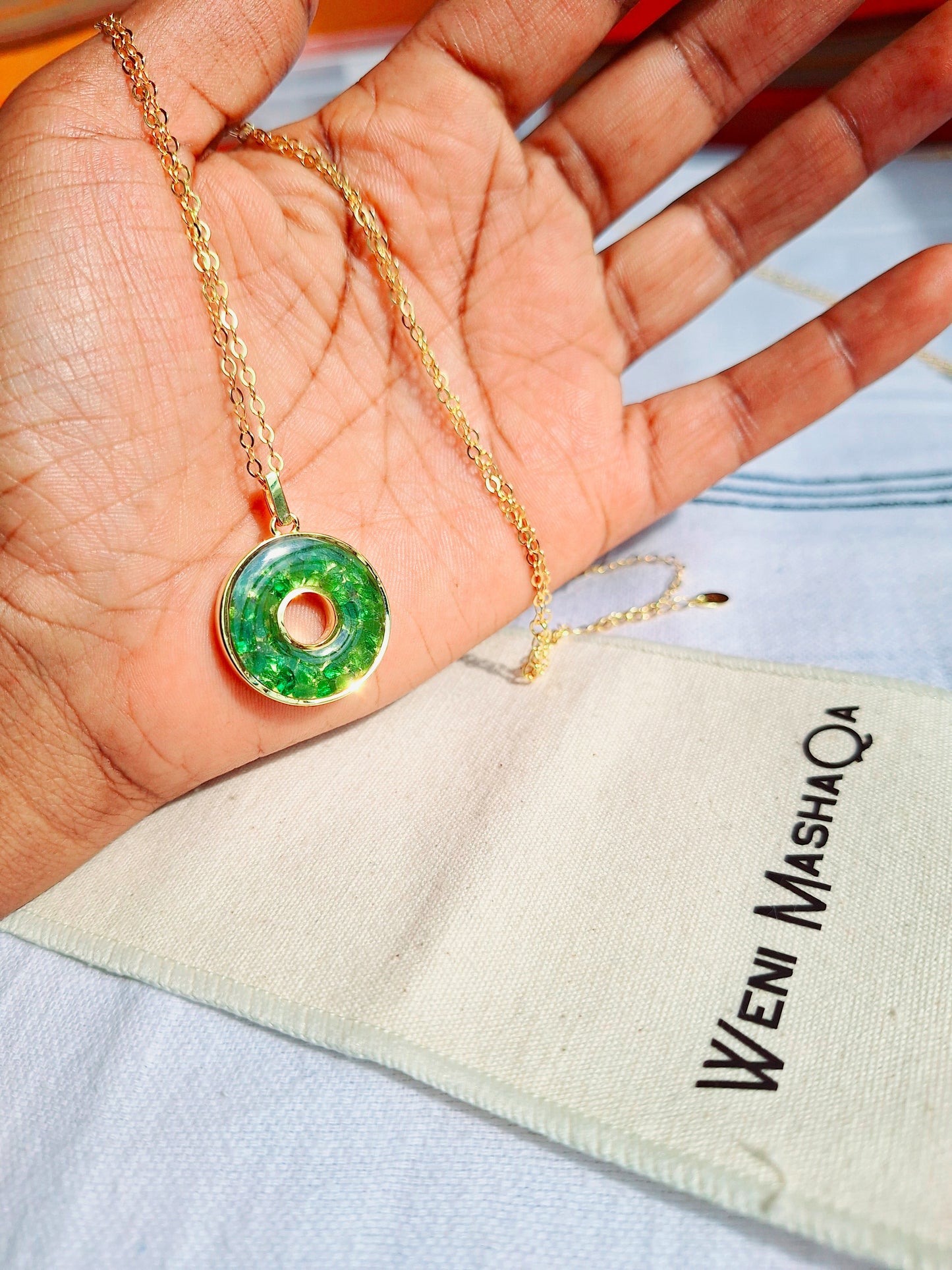 Gold Tsavorite Malkia Necklace