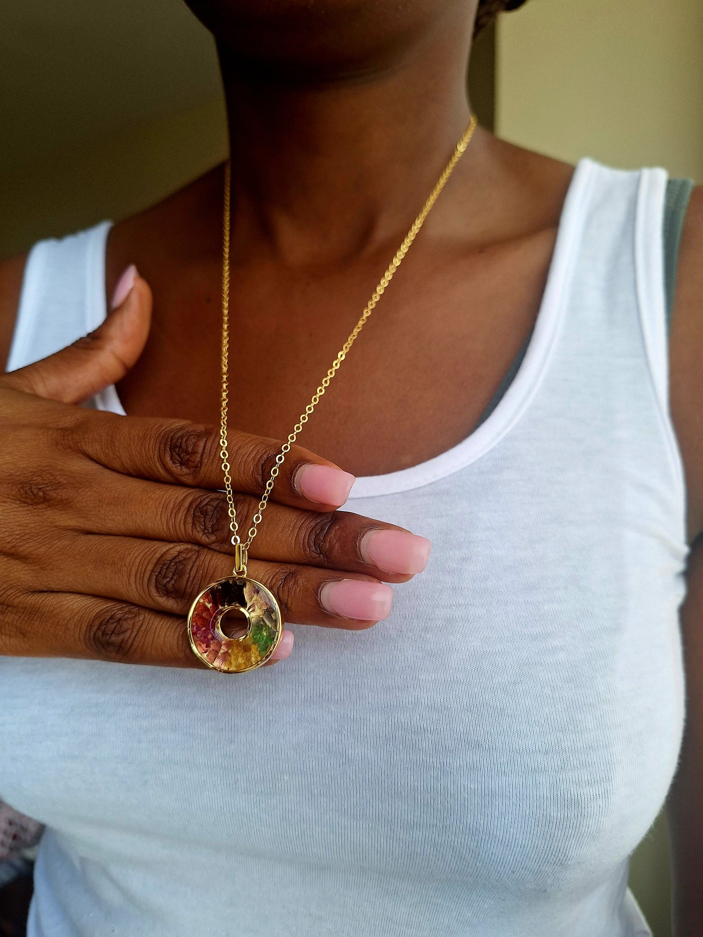 Gold Rainbow Malkia Necklace