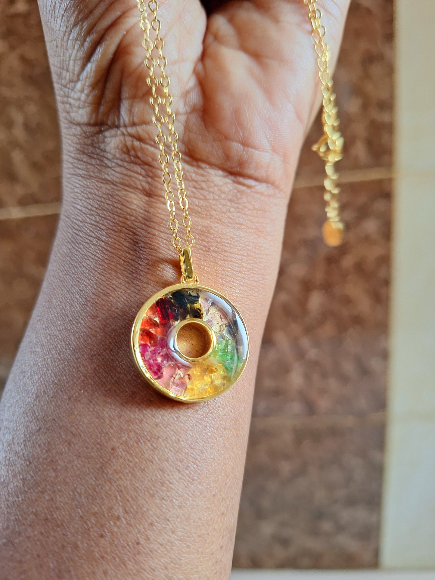 Gold Rainbow Malkia Necklace