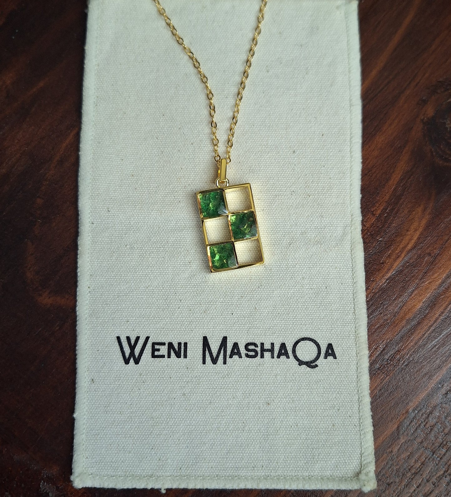 Gold Tsavorite Bao Necklace