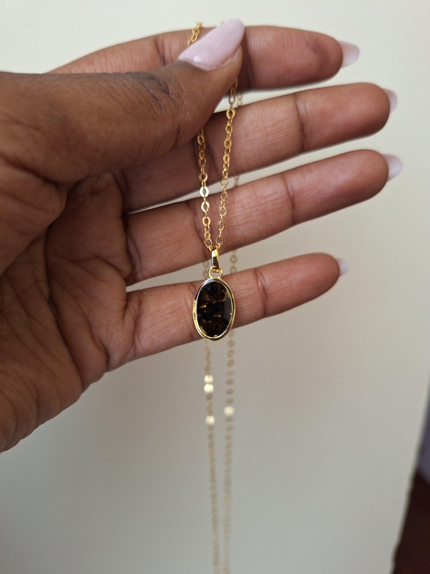 Gold Black Tourmaline Binti Necklace
