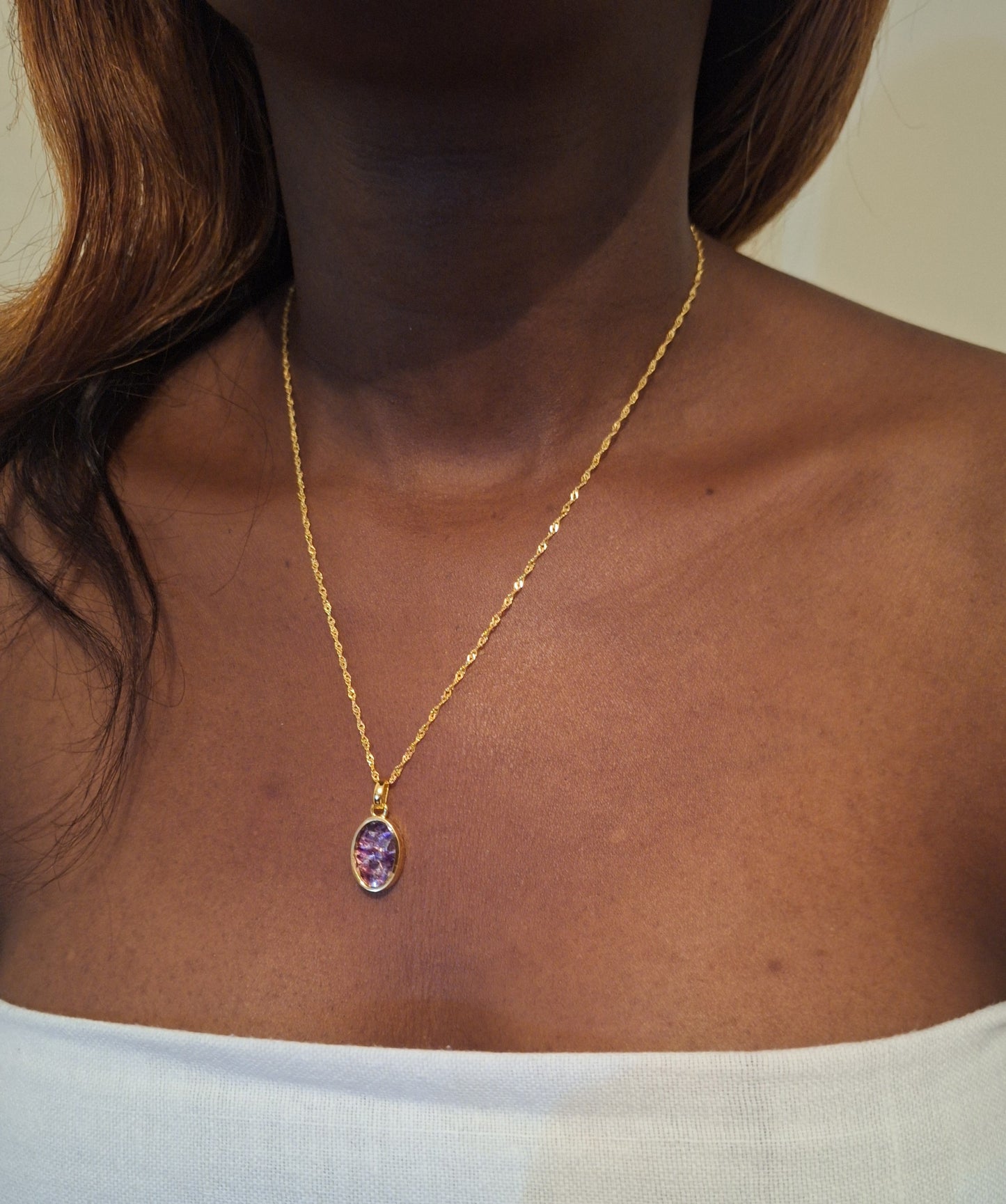 Gold Amethyst Binti Necklace
