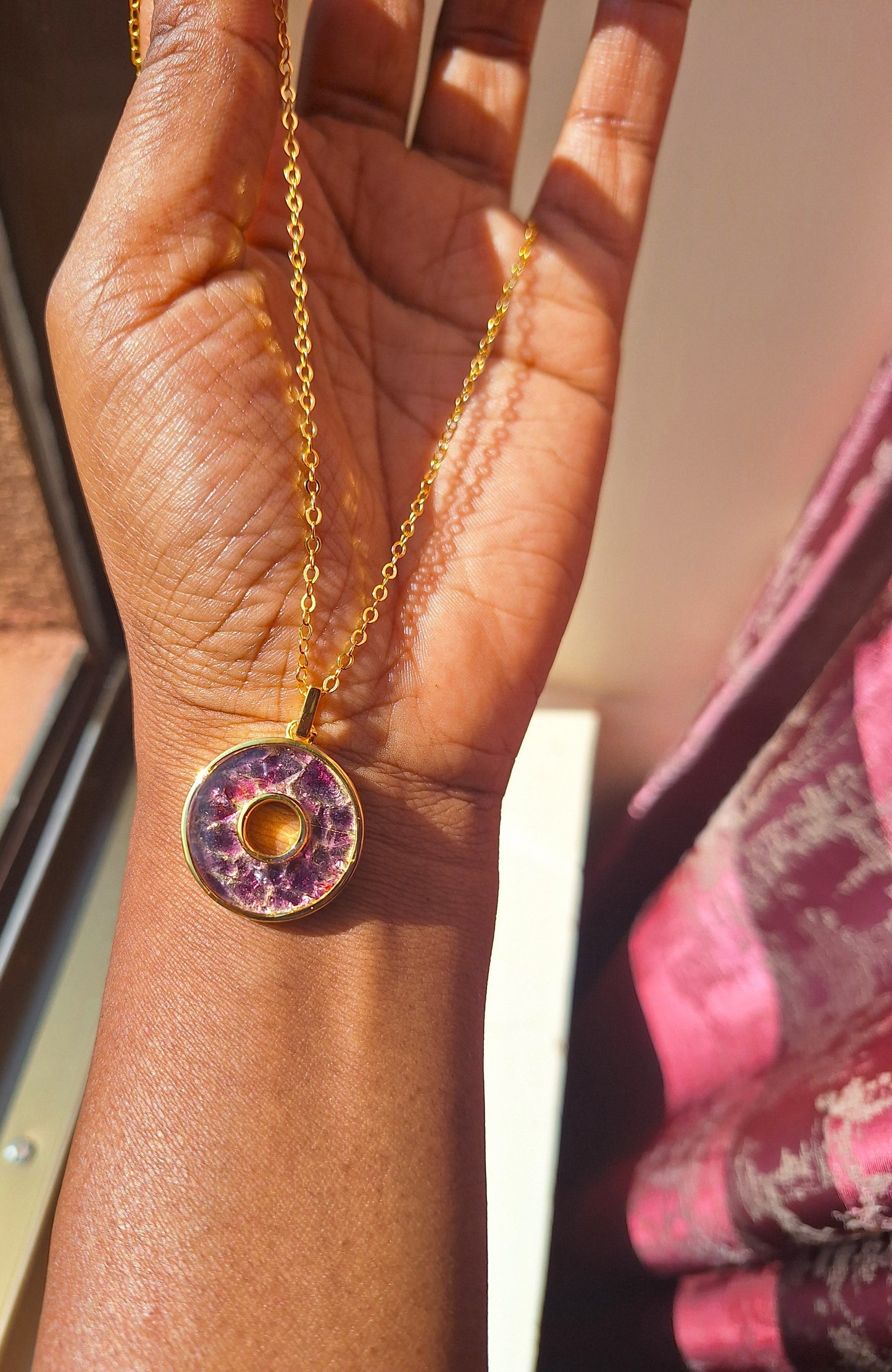 Gold Amethyst Malkia Necklace