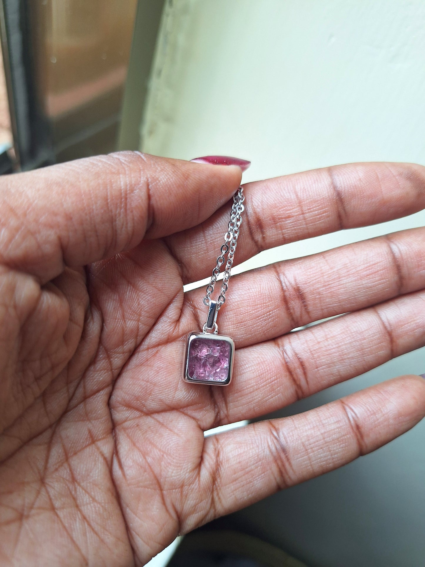 Silver Ajabu Tsavorite & Rhodolite Necklace