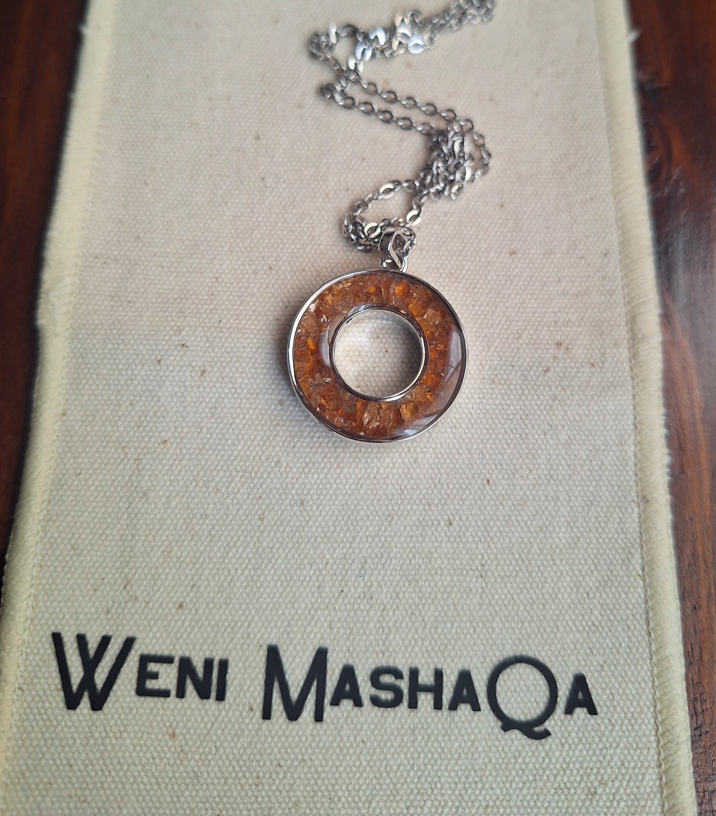 Silver Spessartine Malkia Necklace