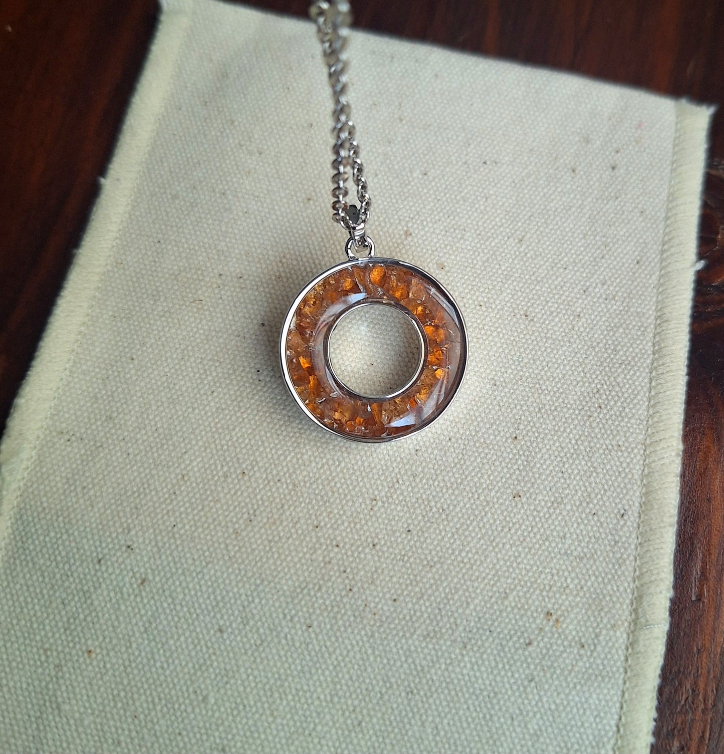 Silver Spessartine Malkia Necklace