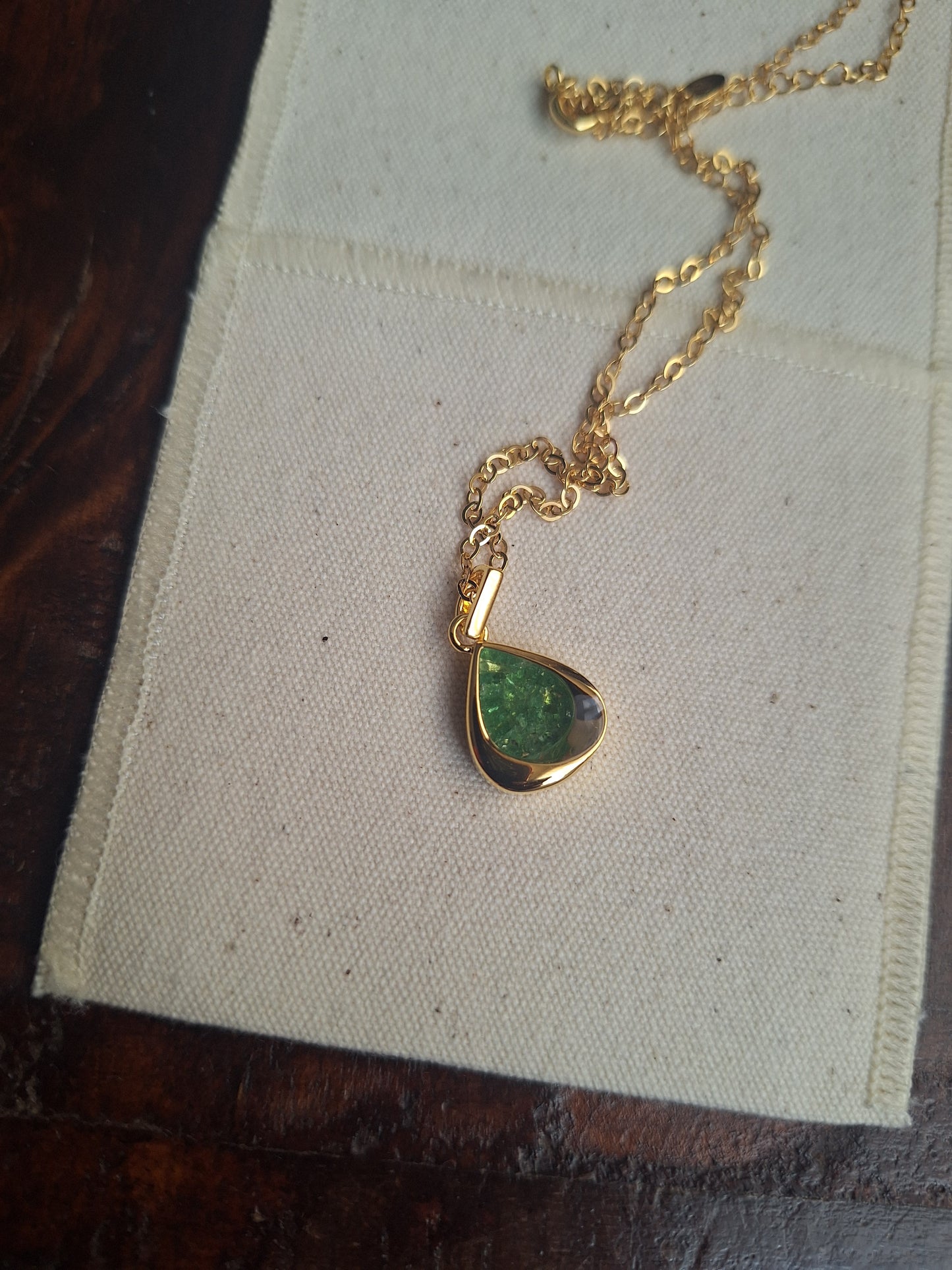 Gold Tsavorite Mao Necklace