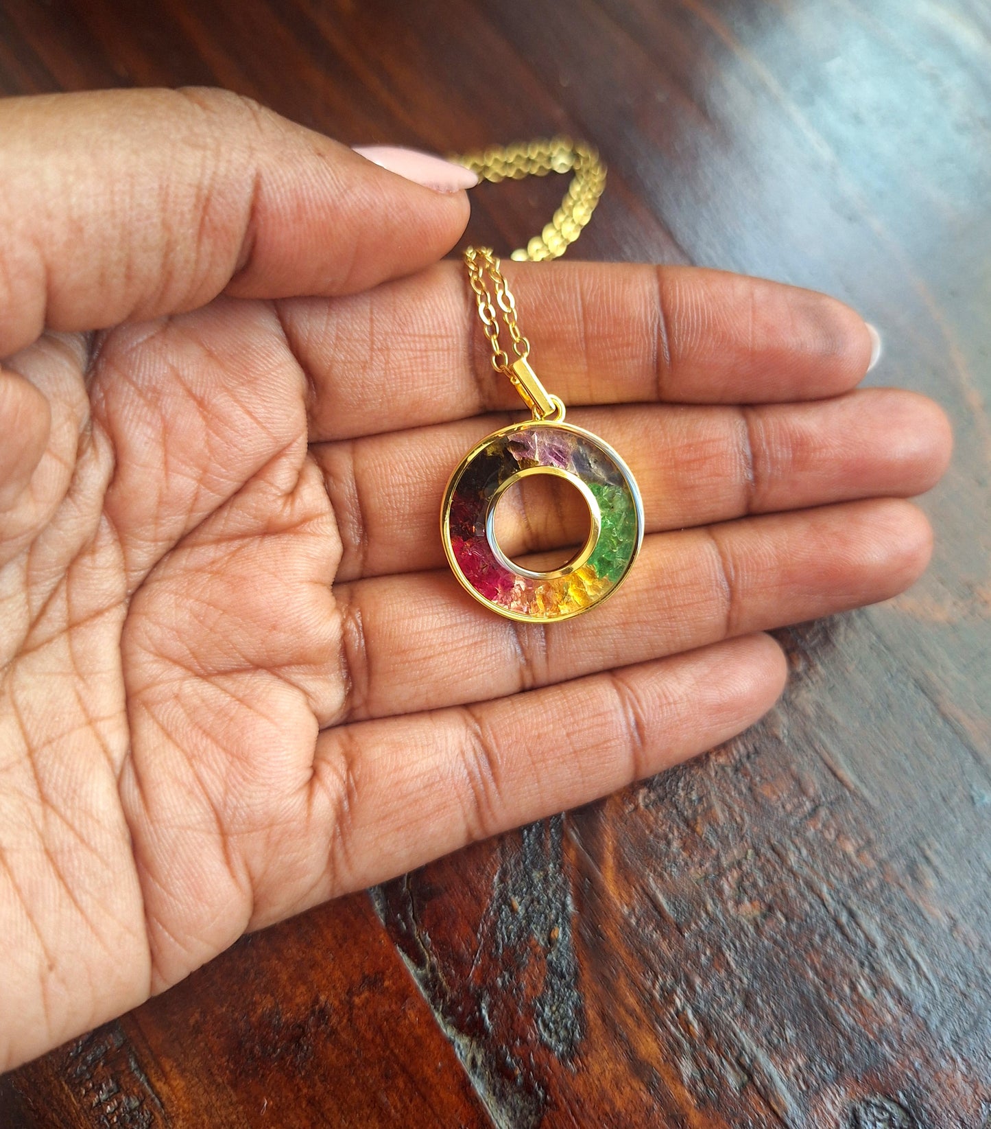 Gold Rainbow Malkia Necklace