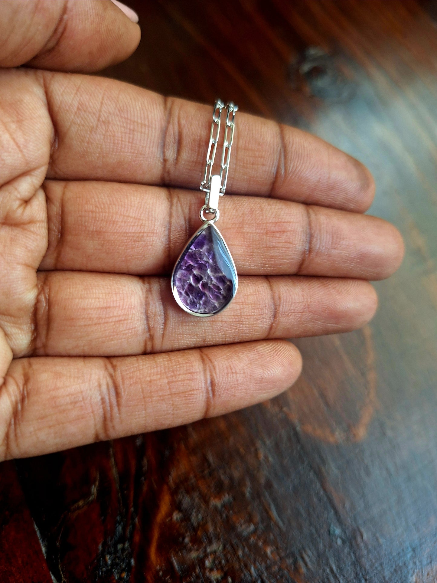 Silver Amethyst Chozi Necklace