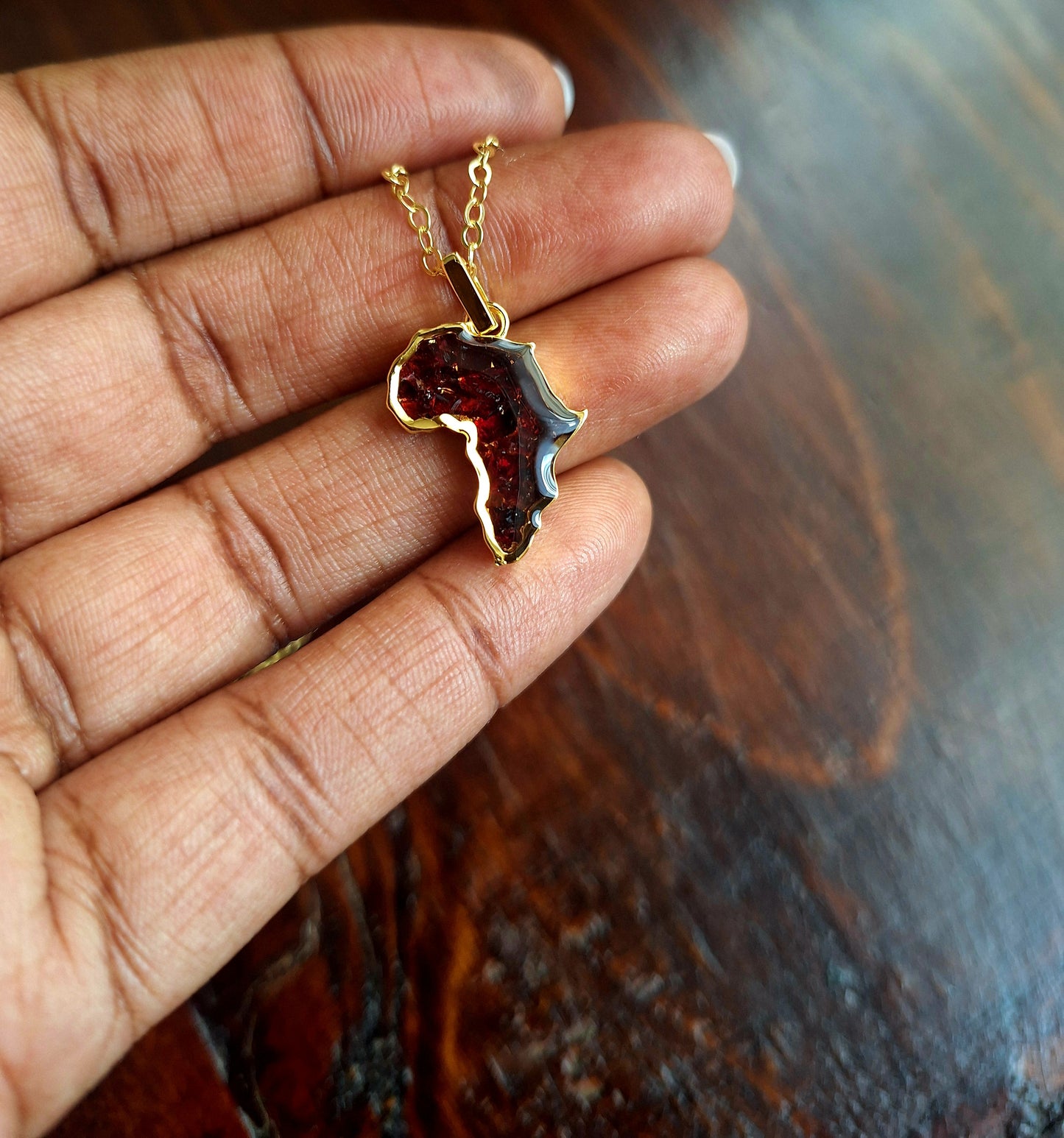 Gold Pyrope Mini Afrika Necklace
