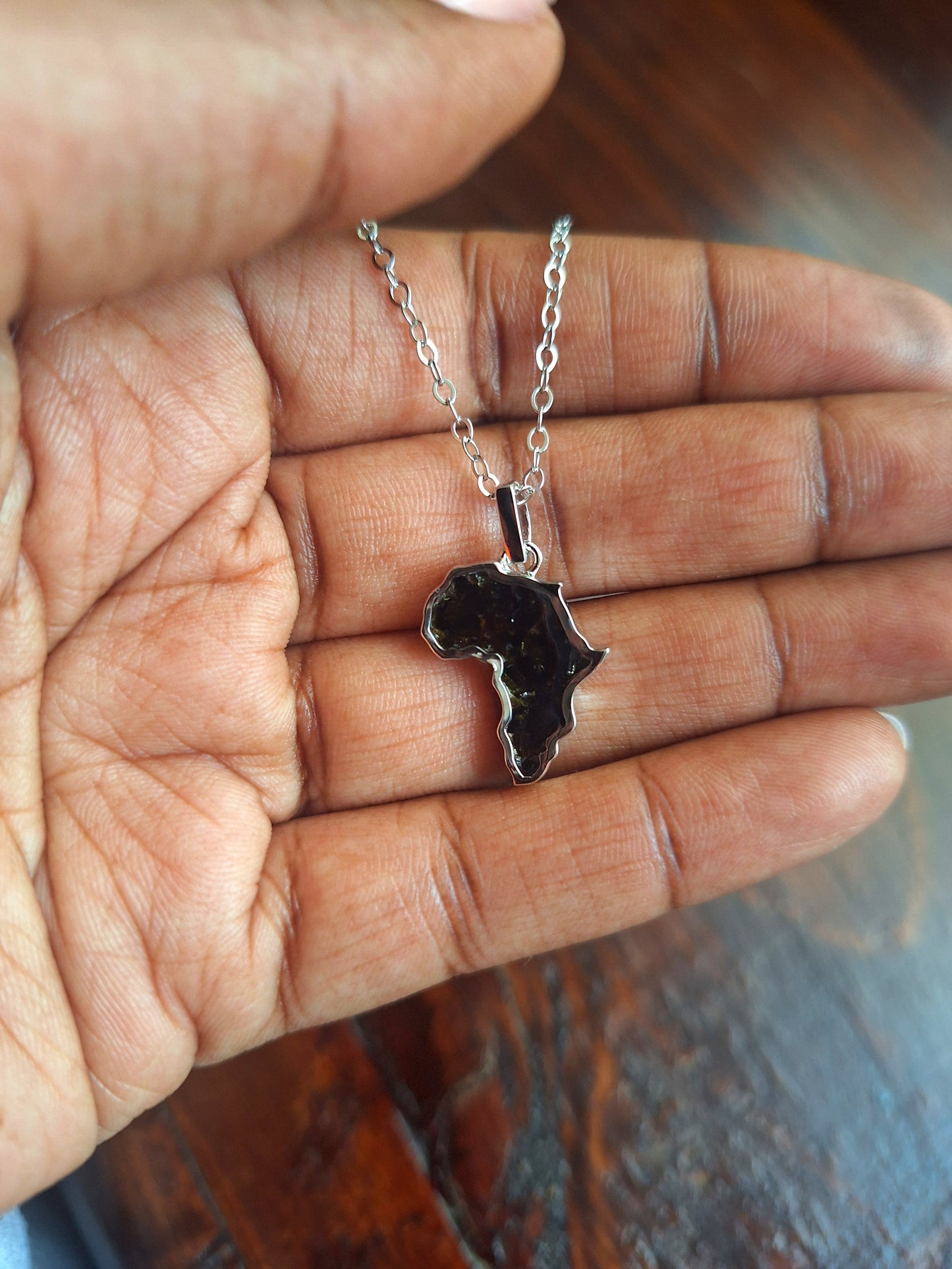 Silver Black Tourmaline Mini Afrika Necklace