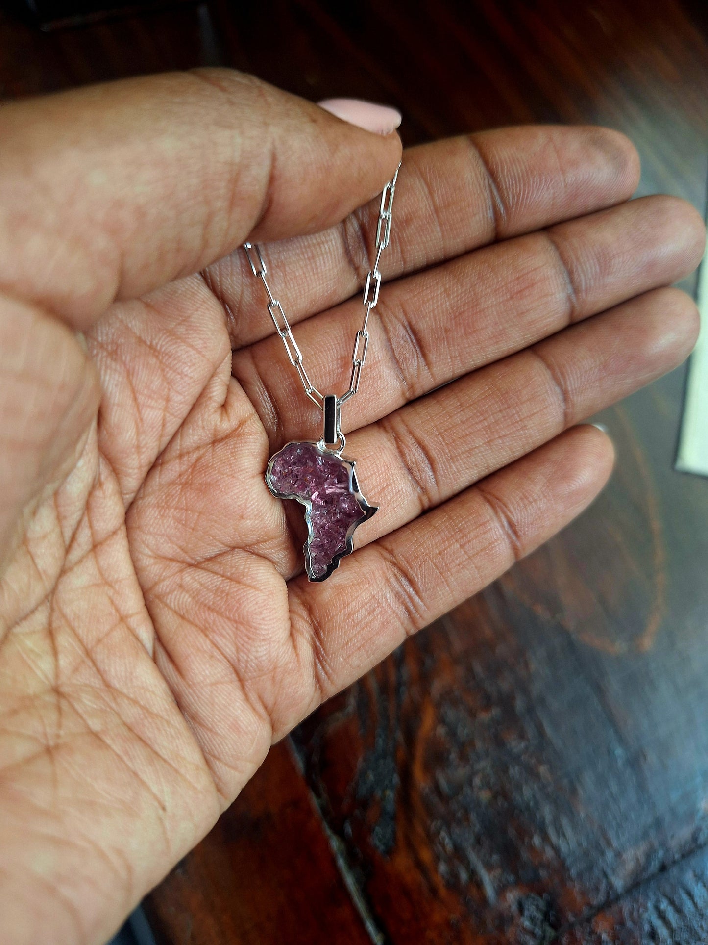 Silver Rhodolite Mini Afrika Necklace