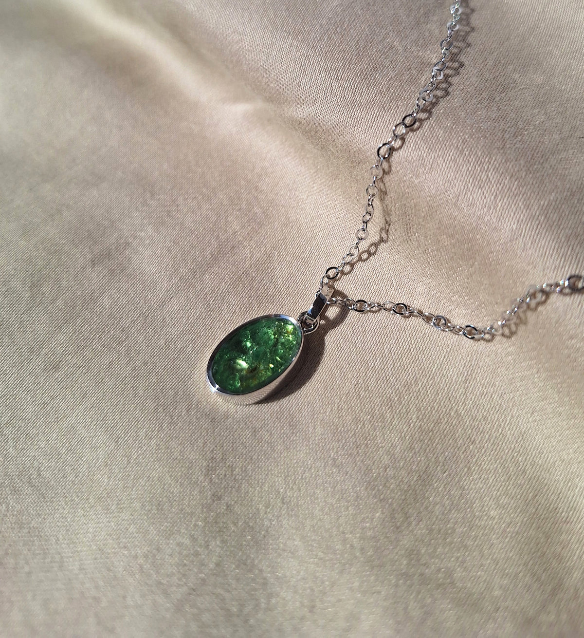 Silver Tsavorite Binti Necklace