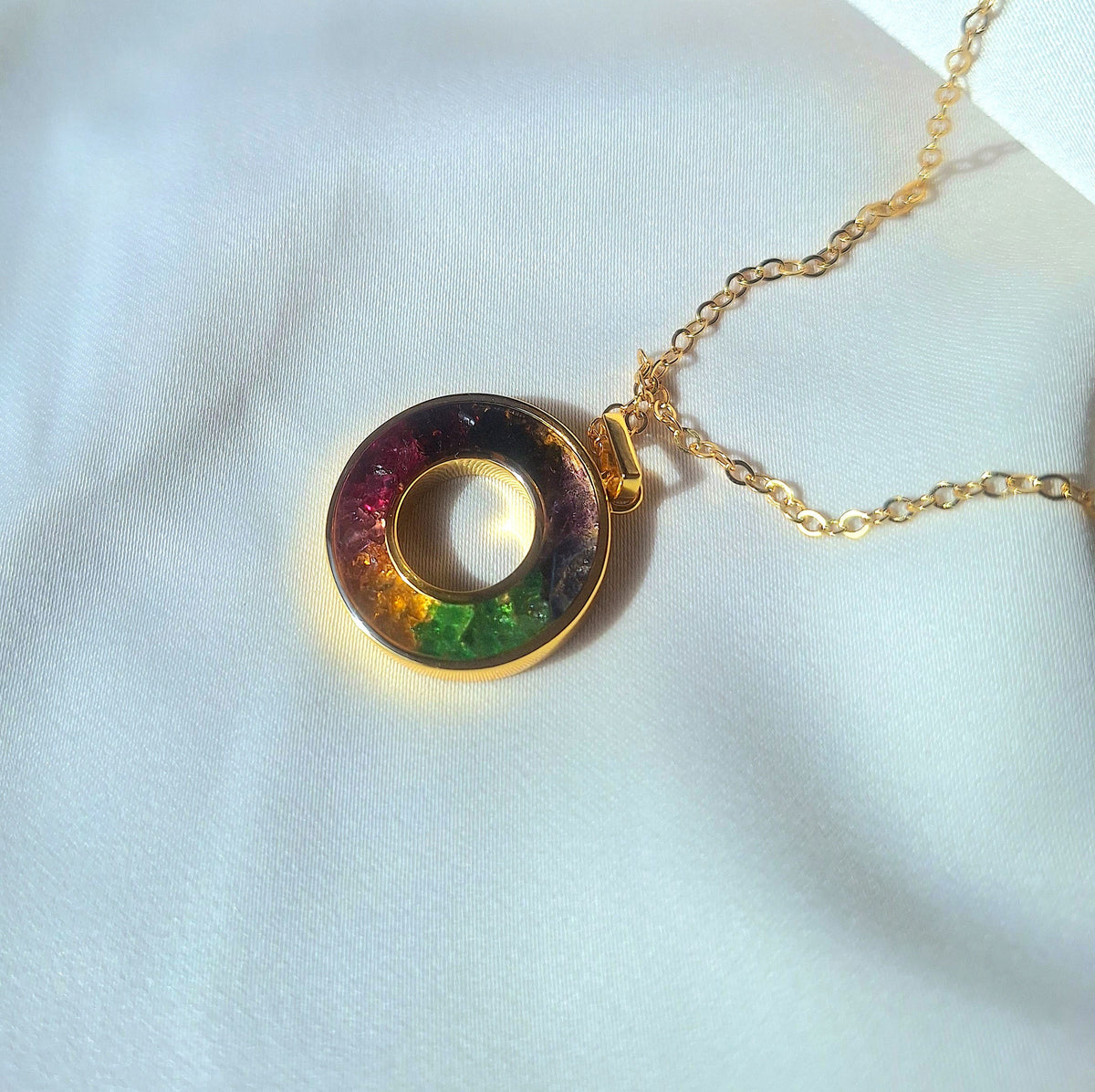 Gold Rainbow Malkia Necklace