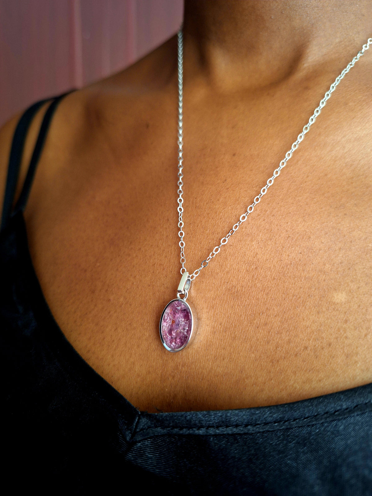 Silver Rhodolite Binti Necklace
