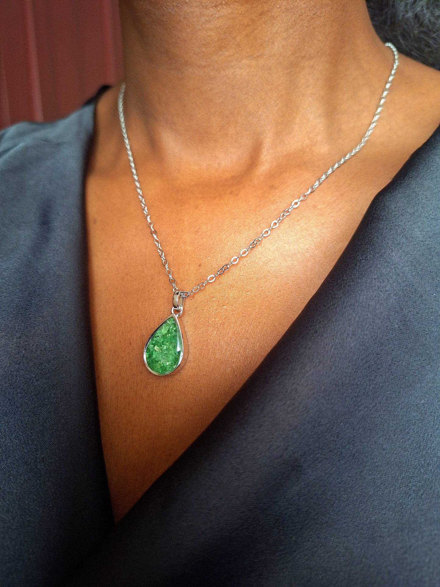 Silver Tsavorite Chozi Necklace