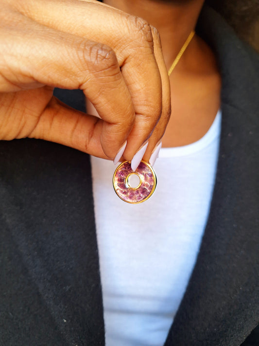 Gold Amethyst Malkia Necklace