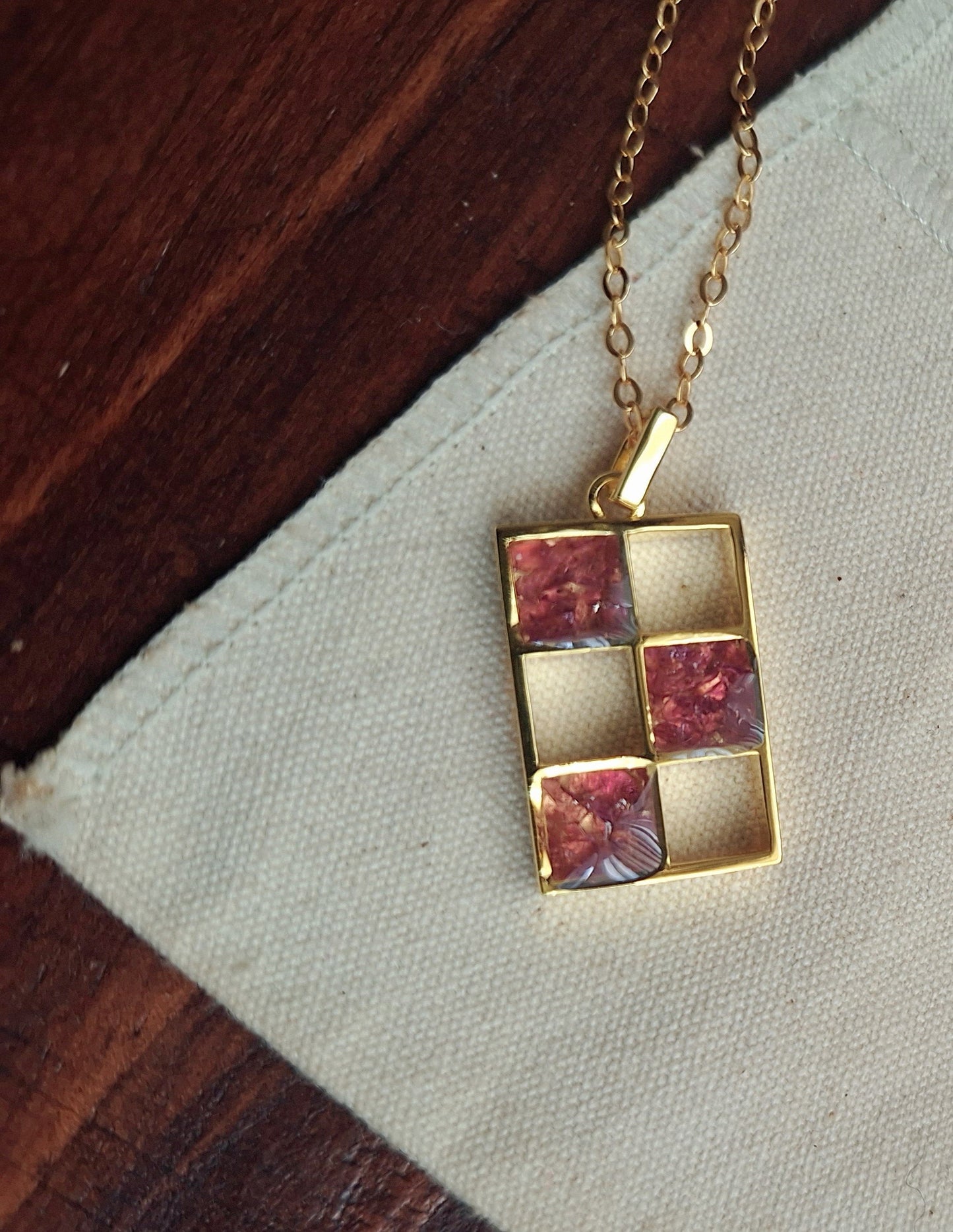 Gold Rhodolite Bao Necklace