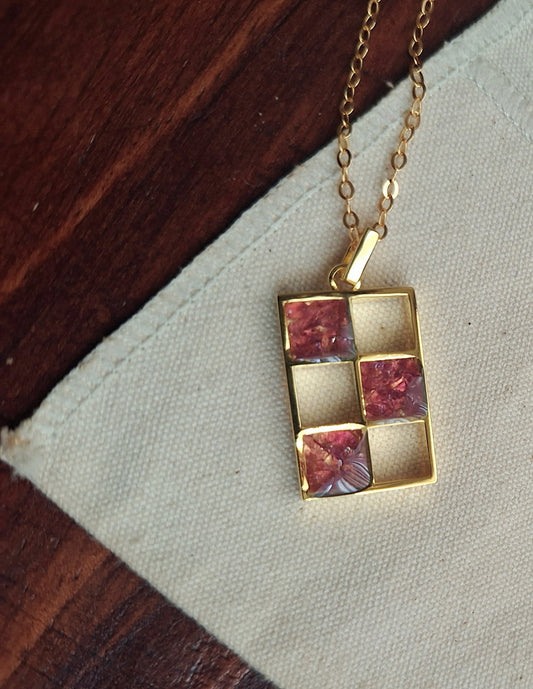 Gold Rhodolite Bao Necklace