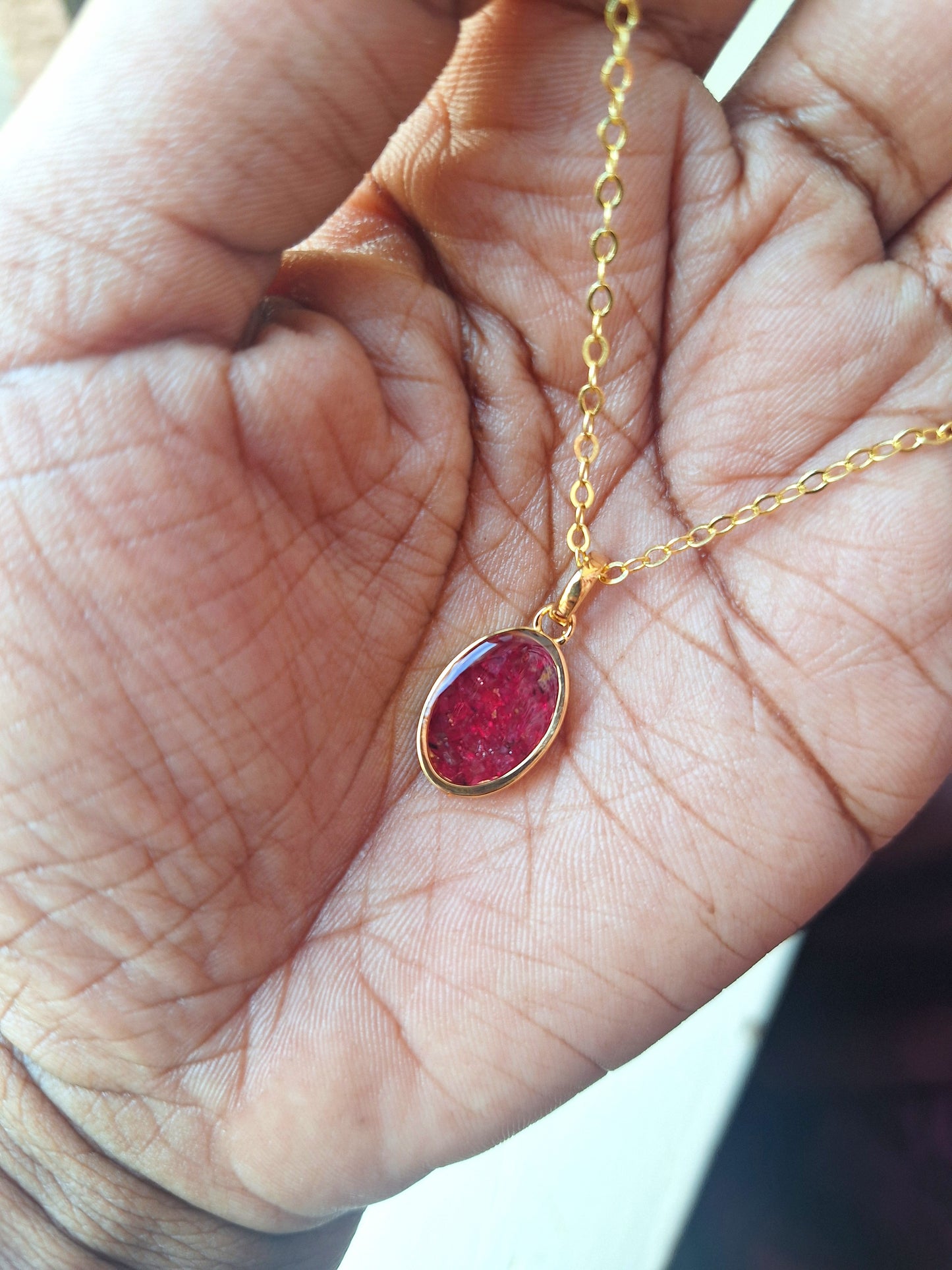 Gold Binti Ruby Necklace