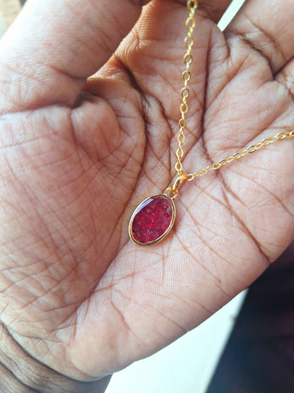 Gold Binti Ruby Necklace