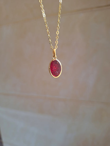 Gold Binti Ruby Necklace