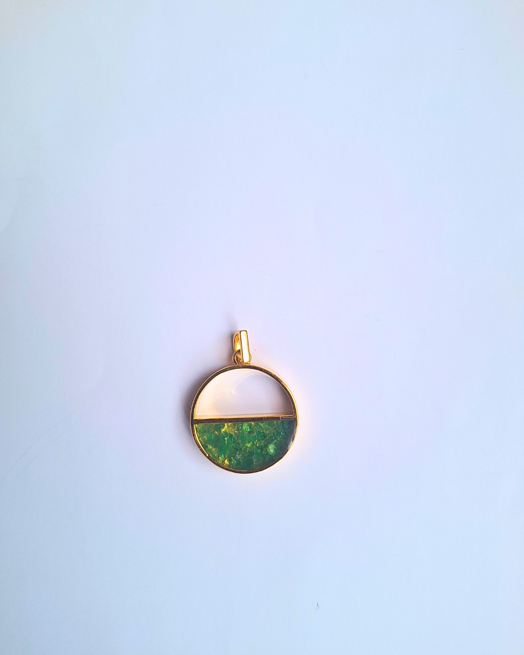 Gold Tsavorite Mwezi Pendant