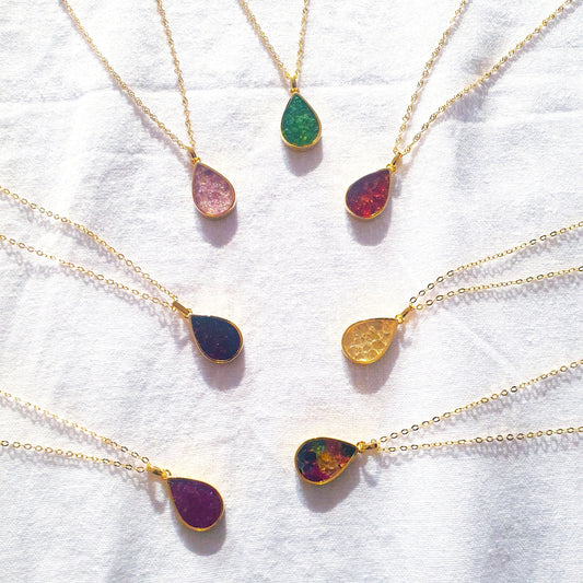 Gold Chozi Gemstone Necklaces