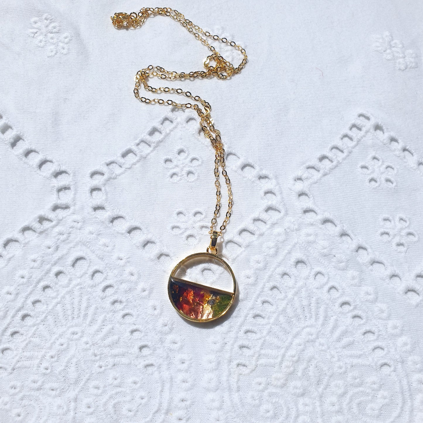 Gold Rainbow Mwezi Necklace