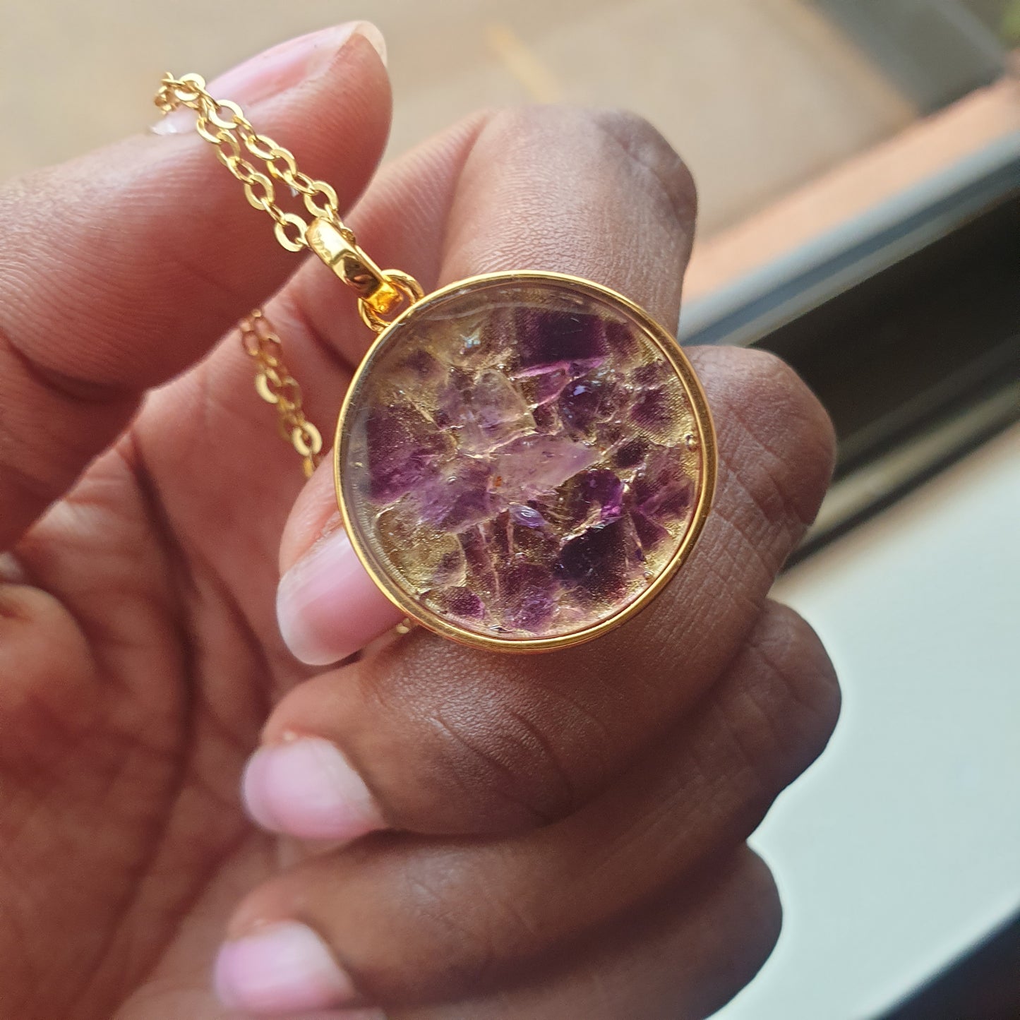 Gold Duara Gemstones Necklace