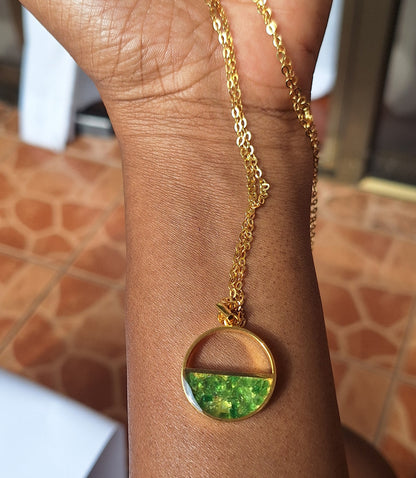 Gold Tsavorite Mwezi Necklace