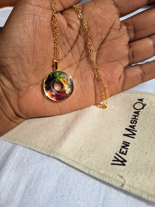 Gold Rainbow Malkia Necklace