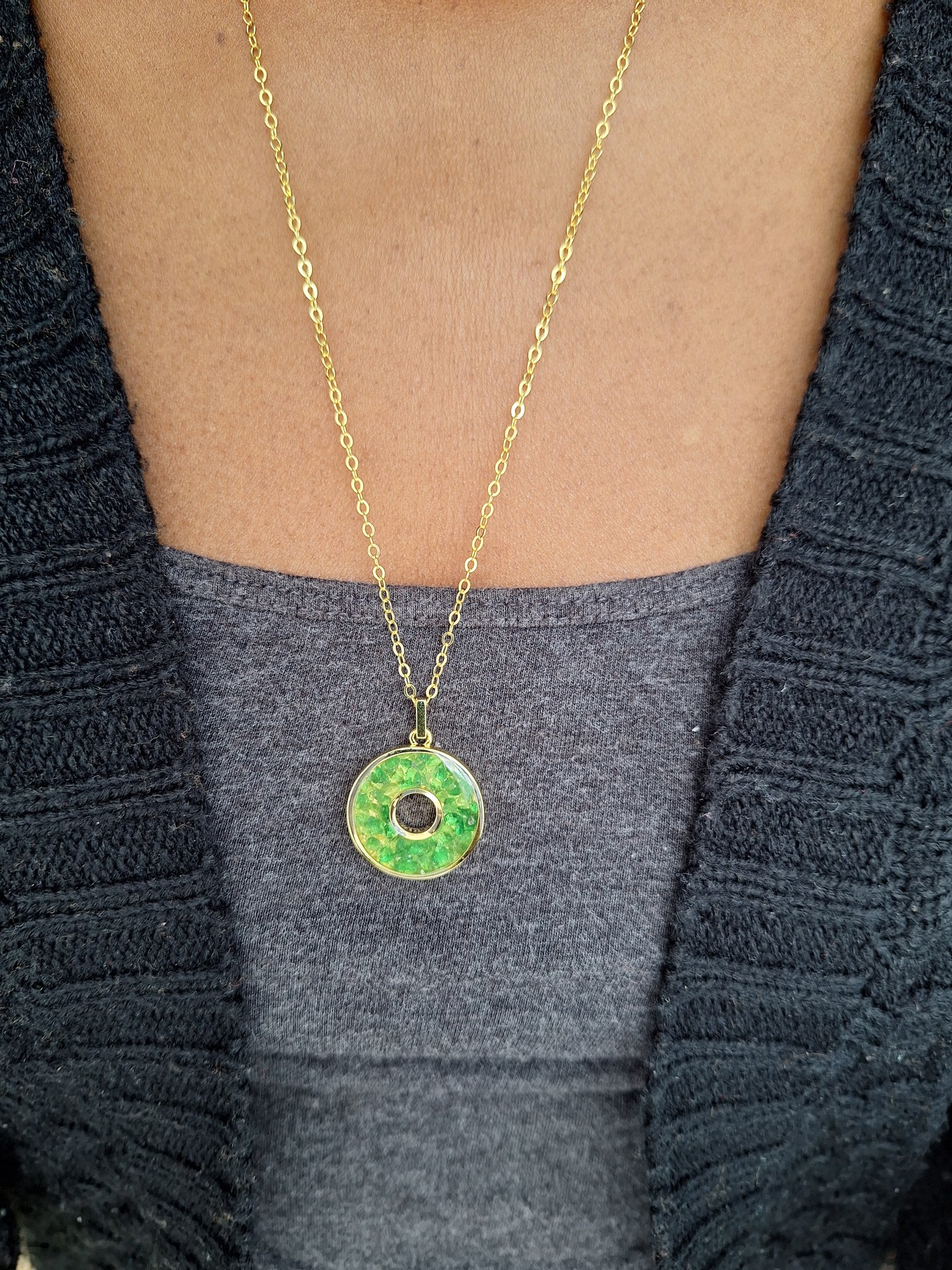 Gold Tsavorite Malkia Necklace