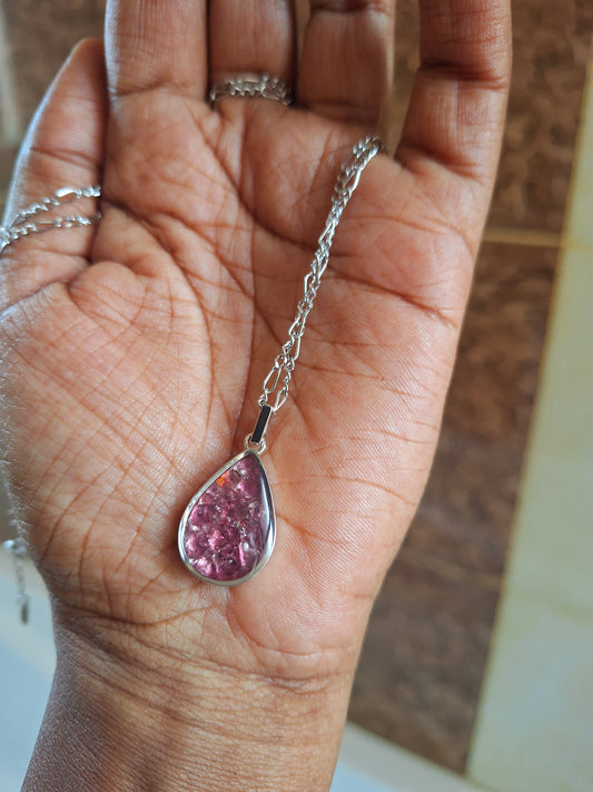 Silver Rhodolite Chozi Necklace