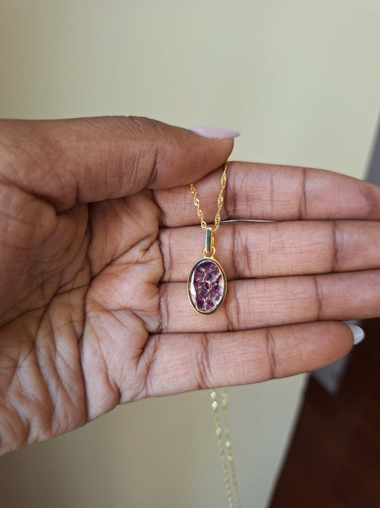 Gold Amethyst Binti Necklace