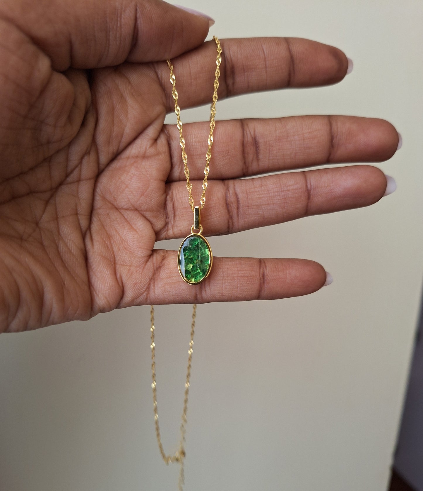 Gold Binti Tsavorite Necklace