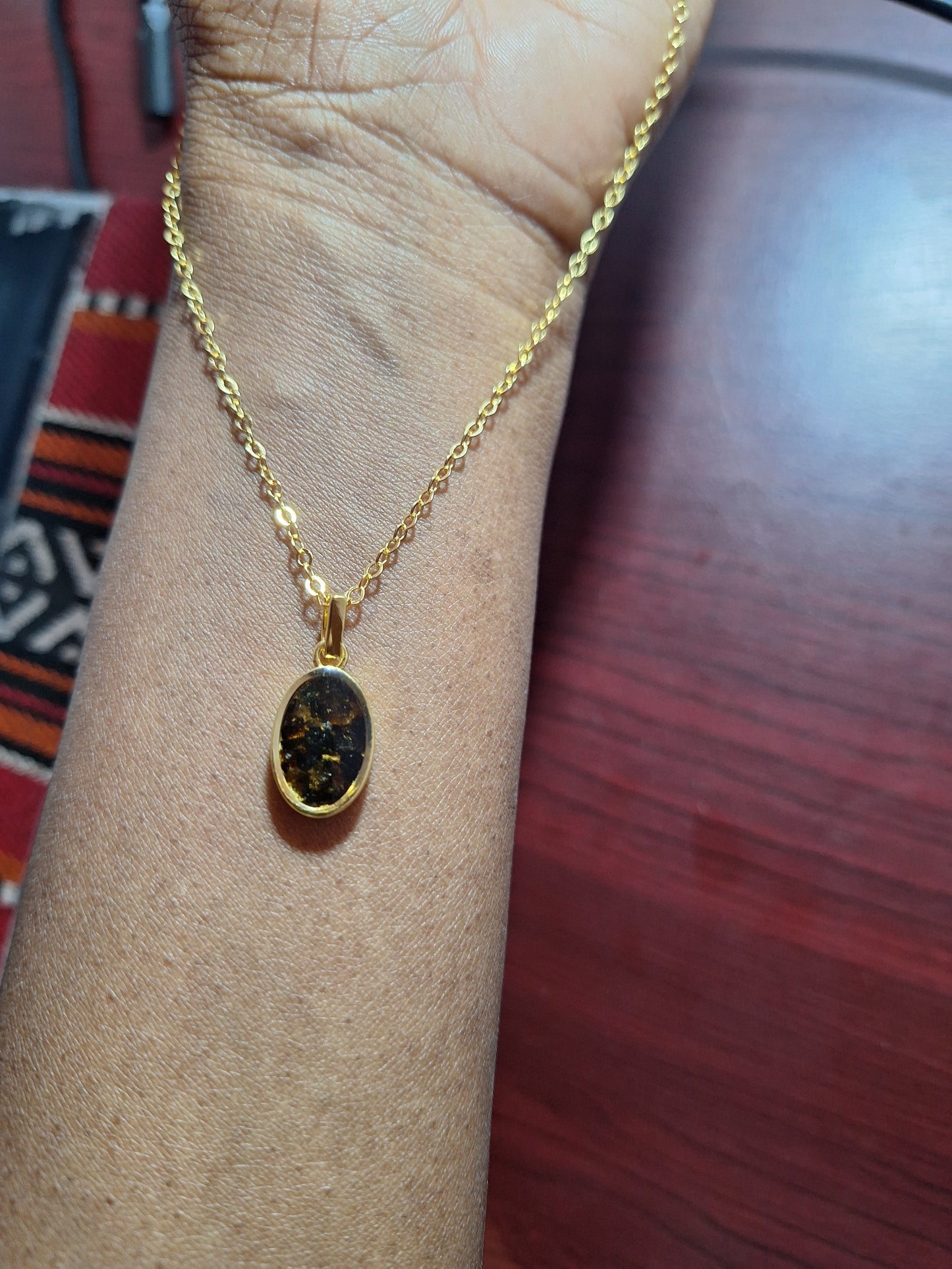 Gold Black Tourmaline Binti Necklace