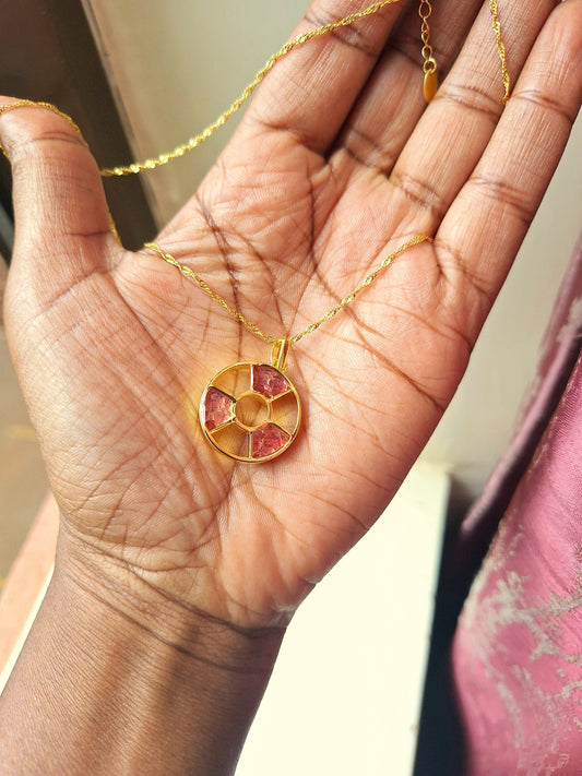 Gold Rhodolite Tania Necklace
