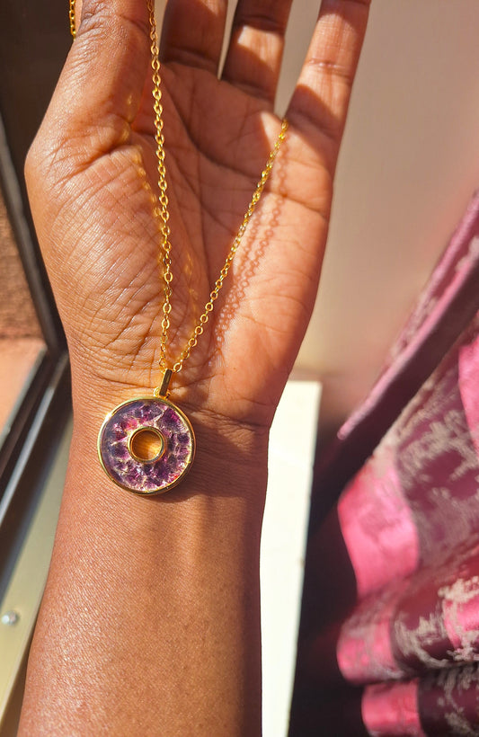 Gold Amethyst Malkia Necklace