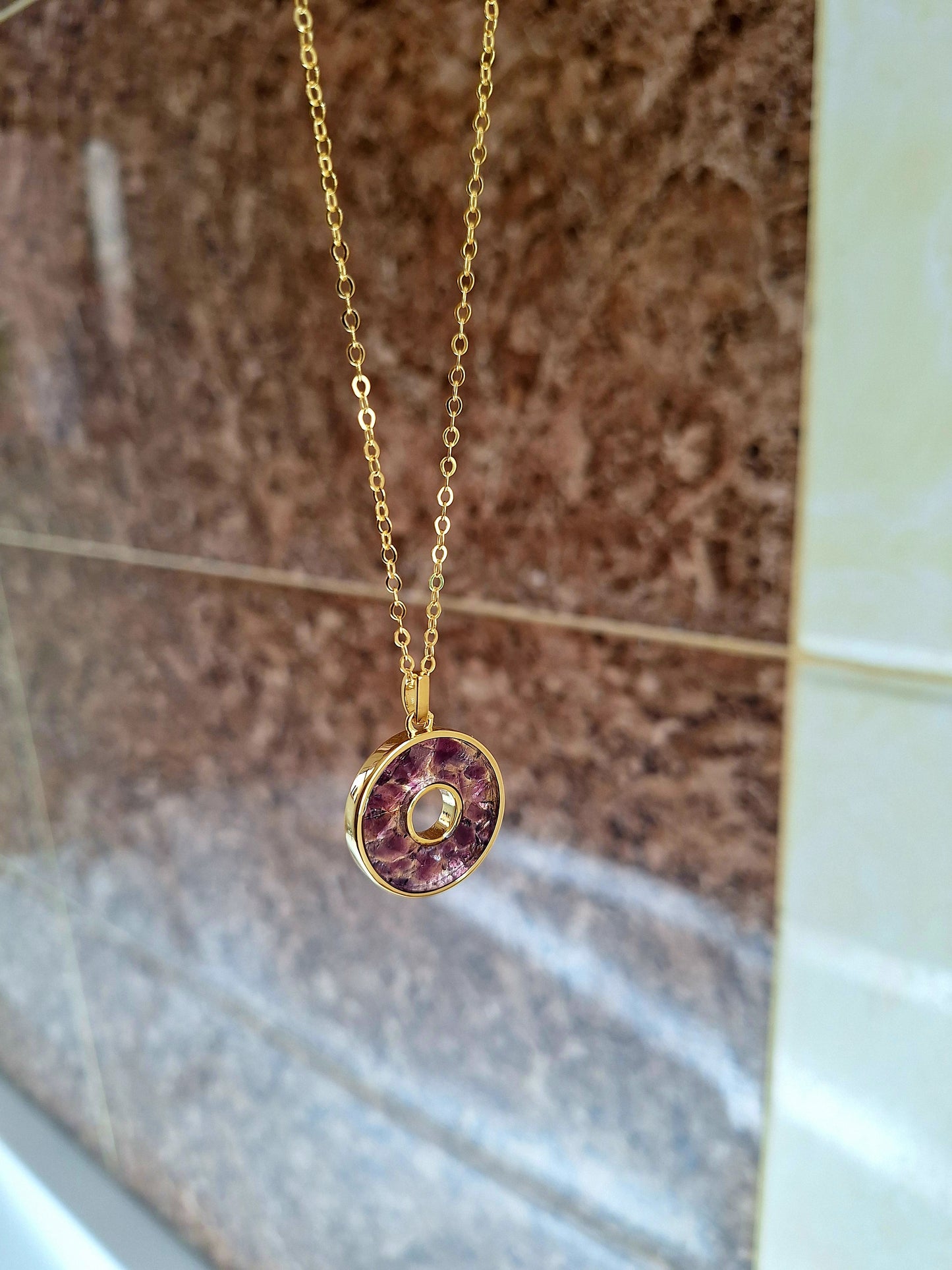 Gold Amethyst Malkia Necklace