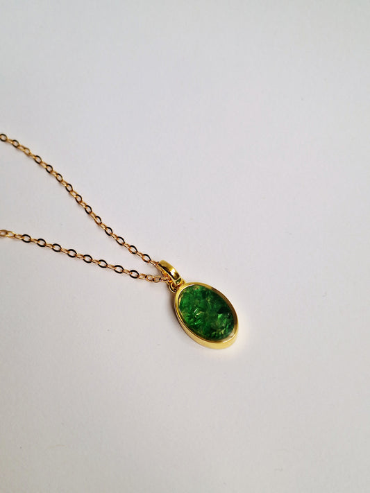 Gold Binti Tsavorite Necklace