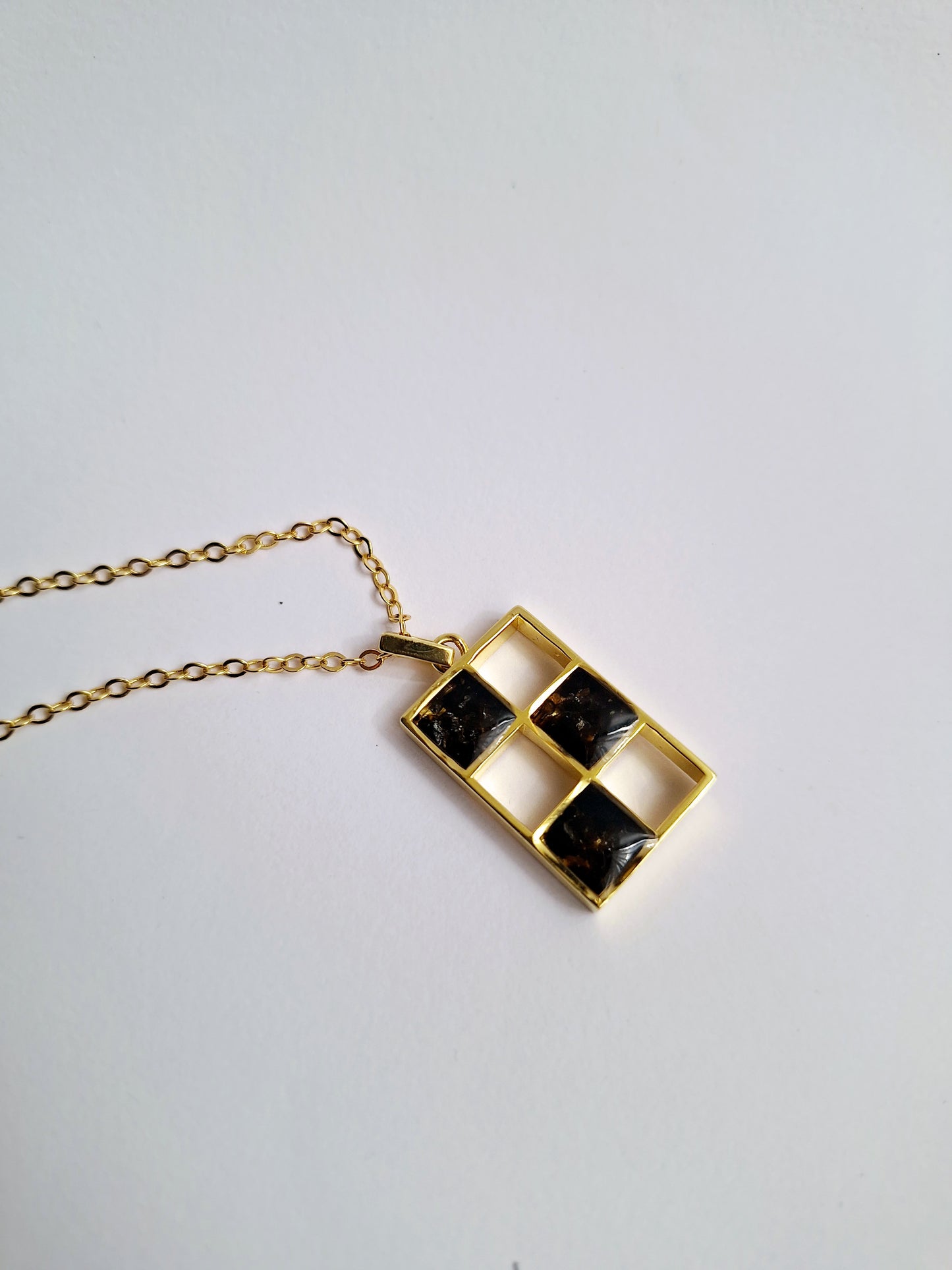Gold Black Tourmaline Bao Necklace