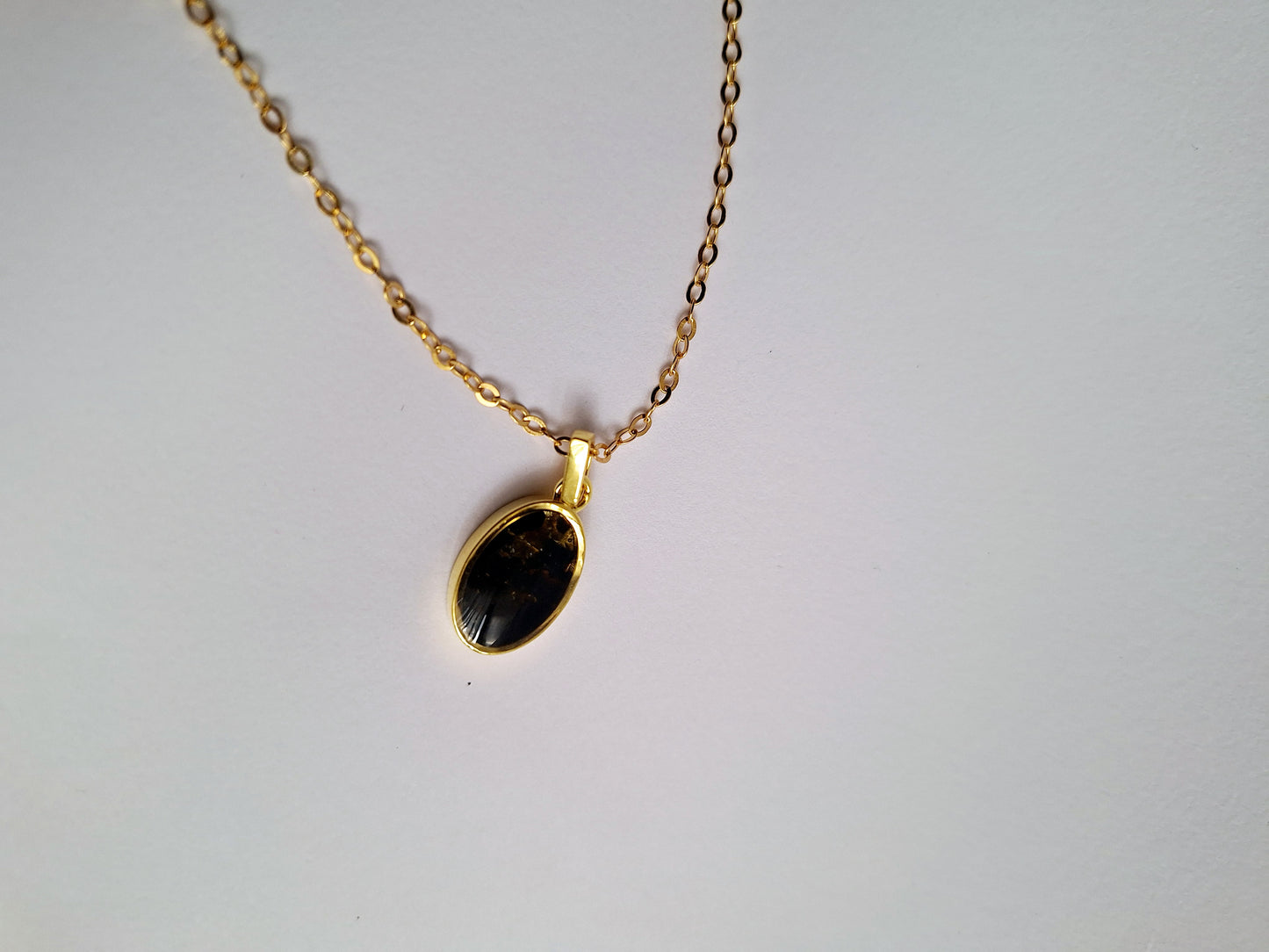 Gold Black Tourmaline Binti Necklace