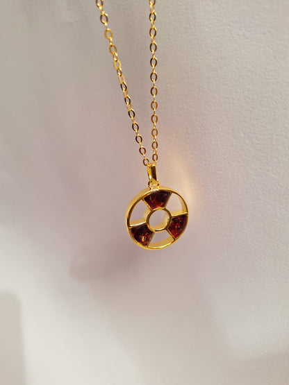 Gold Pyrope Tania Necklace
