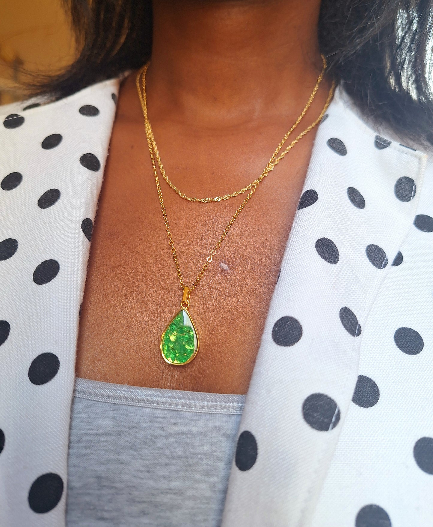 Gold Tsavorite Chozi Necklace