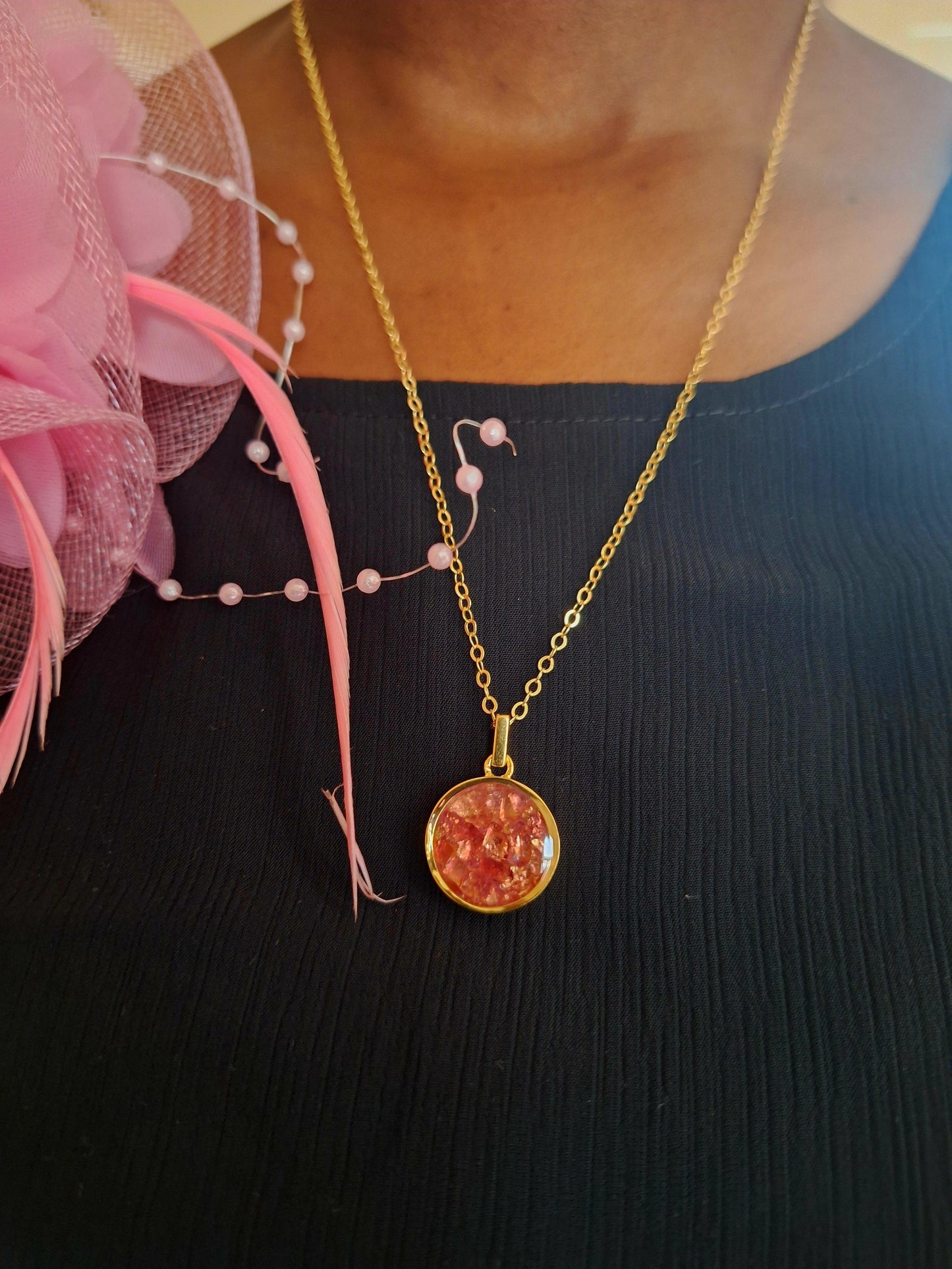 Gold Mini Duara Rhodolite Necklace